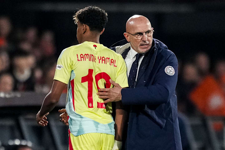 Lamine Yamal, Luis de la Fuente Lamine Yamal and Luis de la Fuente