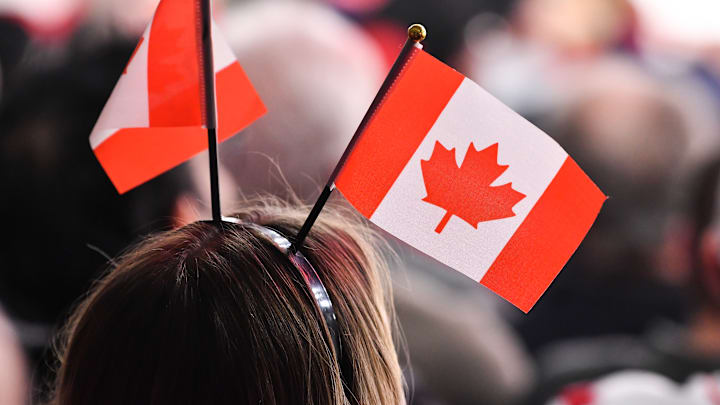 A presumably nice Canadian wears their pride.