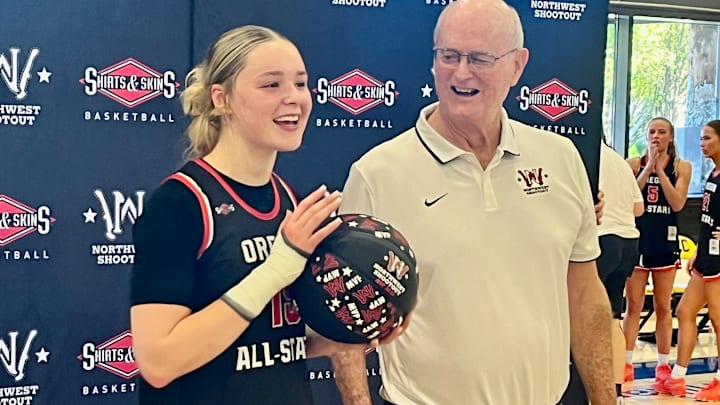 Jefferson (Oregon) guard Chauncey Andersen scored 40 points, and was named girls most valuable player at the 2025 Northwest Shootout on Sunday.