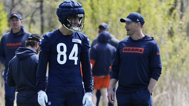 Colston Loveland continues to work back slowly from shoulder surgery and coach Ben Johnson can't commit to a date for his return. Colston Loveland continues to work back slowly from shoulder surgery and coach Ben Johnson can't commit to a date for his return.