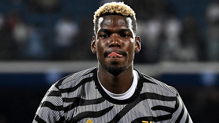 Paul Pogba of Juventus FC warms up during the Serie A...