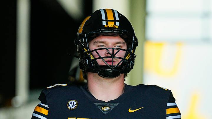 Sep 6, 2025; Columbia, Missouri, USA; Missouri Tigers offensive lineman Tristan Wilson (73) gets ready to take the field prior to a game against the Kansas Jayhawks at Faurot Field at Memorial Stadium. Mandatory Credit: Jay Biggerstaff-Imagn Images Sep 6, 2025; Columbia, Missouri, USA; Missouri Tigers offensive lineman Tristan Wilson (73) gets ready to take the field prior to a game against the Kansas Jayhawks at Faurot Field at Memorial Stadium. Mandatory Credit: Jay Biggerstaff-Imagn Images