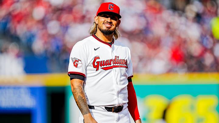 Cleveland Guardians shortstop Gabriel Arias (13) cracks a smile during the home opening game against the Chicago Cubs, April 4, 2026, at Progressive Field in Cleveland, Ohio. Cleveland Guardians shortstop Gabriel Arias (13) cracks a smile during the home opening game against the Chicago Cubs, April 4, 2026, at Progressive Field in Cleveland, Ohio.