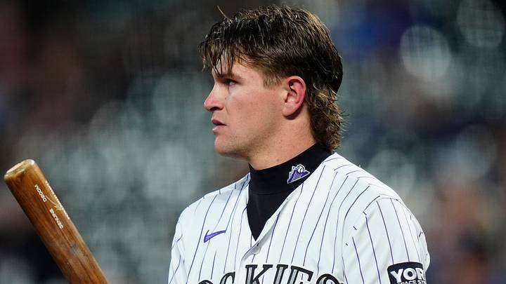 Rockies center fielder Cole Carrigg (16) in the on-deck circle in the first inning against the Diamondbacks Credit: Ron Chenoy-Imagn I Rockies center fielder Cole Carrigg (16) in the on-deck circle in the first inning against the Diamondbacks Credit: Ron Chenoy-Imagn I