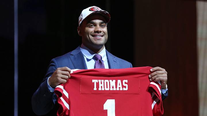 Solomon Thomas (Stanford) is selected by the San Francisco 49ers in the first round the 2017 NFL Draft Solomon Thomas (Stanford) is selected by the San Francisco 49ers in the first round the 2017 NFL Draft