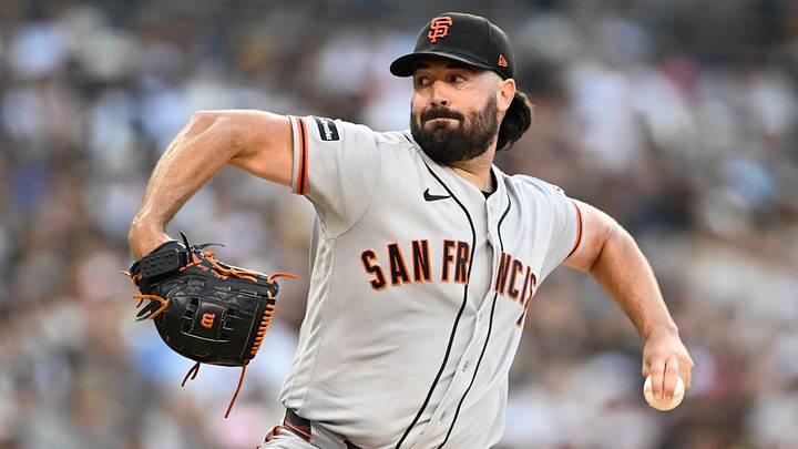 Jul 30, 2026; San Diego, California, USA; San Francisco Giants pitcher Robbie Ray (38) delivers during the first inning against the San Diego Padres at Petco Park. Mandatory Credit: Denis Poroy-Imagn Images Jul 30, 2026; San Diego, California, USA; San Francisco Giants pitcher Robbie Ray (38) delivers during the first inning against the San Diego Padres at Petco Park. Mandatory Credit: Denis Poroy-Imagn Images