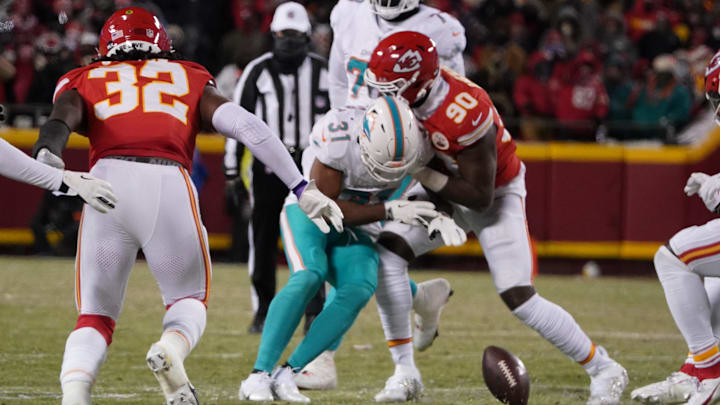 Charles Omenihu had seven sacks in 11 games for the Chiefs this year