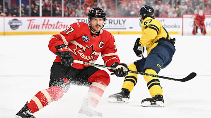 NHL 4 Nations Face-Off - Canada v Sweden - Sidney Crosby was awarded the 1st Star of the Game with his 3 assists