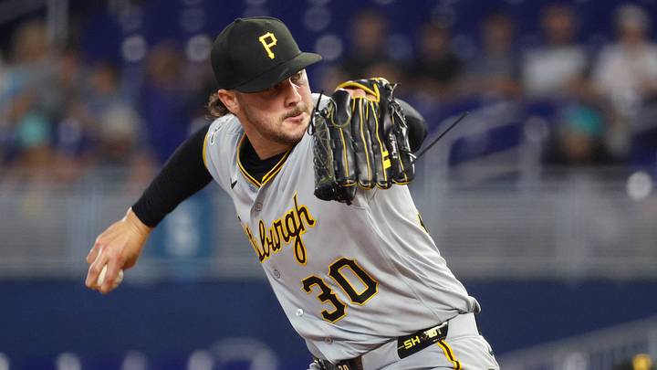 Aug 11, 2026; Miami, Florida, USA; Pittsburgh Pirates pitcher Paul Skenes (30) throws against the Miami Marlins during the first inning at loanDepot Park. Mandatory Credit: Rhona Wise-Imagn Images Aug 11, 2026; Miami, Florida, USA; Pittsburgh Pirates pitcher Paul Skenes (30) throws against the Miami Marlins during the first inning at loanDepot Park. Mandatory Credit: Rhona Wise-Imagn Images