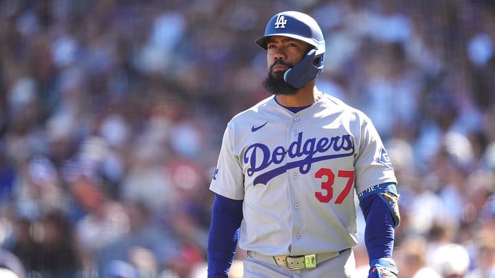 Sep 26, 2026; San Francisco, California, USA;  Los Angeles Dodgers left fielder Teoscar Hernandez (37) walks towards the batter's box against the San Francisco Giants in the fifth inning at Oracle Park.  Mandatory Credit: Cary Edmondson-Imagn Images
