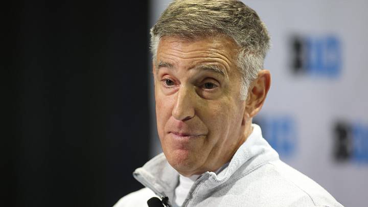 Oct 9, 2025; Rosemont, IL, USA; Big Ten Commissioner Tony Petitti speaks during Big Ten Men’s Basketball Media Days at the Donald E. Stephens Convention Center. Mandatory Credit: Talia Sprague-Imagn Images Oct 9, 2025; Rosemont, IL, USA; Big Ten Commissioner Tony Petitti speaks during Big Ten Men’s Basketball Media Days at the Donald E. Stephens Convention Center. Mandatory Credit: Talia Sprague-Imagn Images
