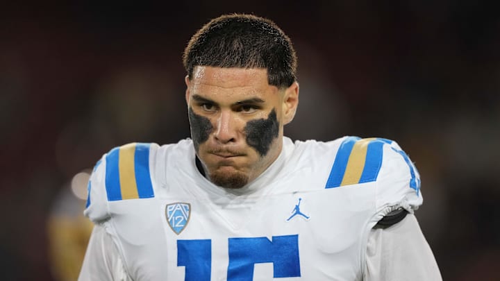 Oct 21, 2023; Stanford, California, USA; UCLA Bruins defensive lineman Laiatu Latu (15) during