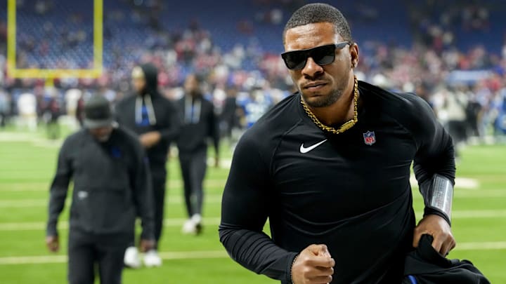 Indianapolis Colts quarterback Anthony Richardson (5) leaves the field Monday, Dec. 22, 2025, after a loss to the San Francisco 49ers at Lucas Oil Stadium in Indianapolis.