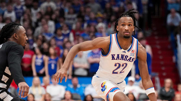 Kansas Jayhawks guard Darryn Peterson (22) Kansas Jayhawks guard Darryn Peterson (22)