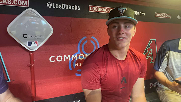 Slade Caldwell talks with the media