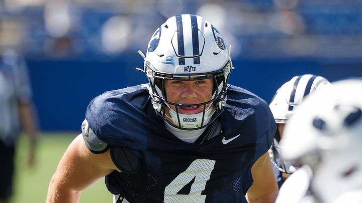 BYU linebacker Cade Uluave at Fall Camp BYU linebacker Cade Uluave at Fall Camp
