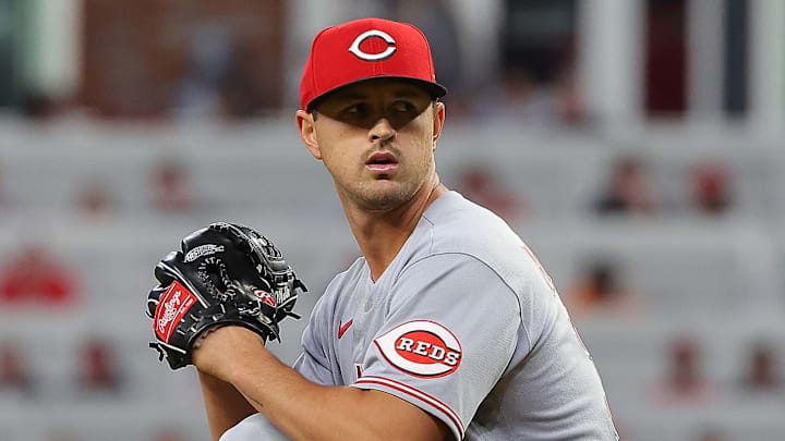 Cincinnati Reds pitcher Tyler Mahle vs Atlanta Braves