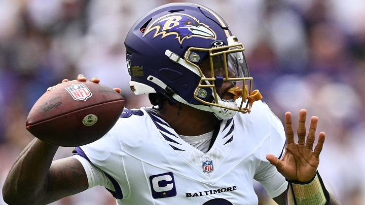 Sep 20, 2026; Baltimore, Maryland, USA; Baltimore Ravens quarterback Lamar Jackson (8) looks to throw in the first quarter against the New Orleans Saints at M&T Bank Stadium. Mandatory Credit: Jamie Sabau-Imagn Images Sep 20, 2026; Baltimore, Maryland, USA; Baltimore Ravens quarterback Lamar Jackson (8) looks to throw in the first quarter against the New Orleans Saints at M&T Bank Stadium. Mandatory Credit: Jamie Sabau-Imagn Images
