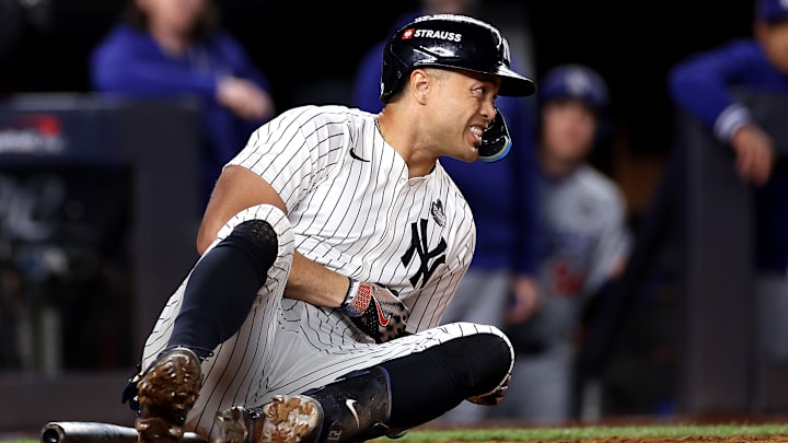 Giancarlo Stanton no actúa con los Yankees desde la pasada Serie Mundial