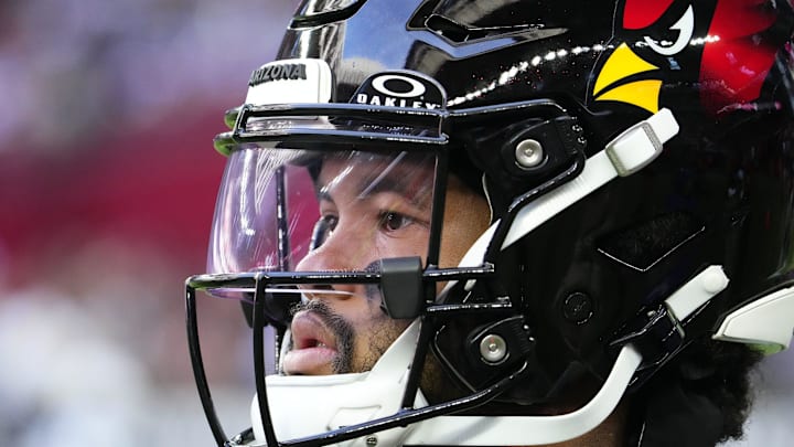 Arizona Cardinals quarterback Kyler Murray (1) against the Los Angeles Rams in the first half at State Farm Stadium in Glendale on Nov. 26, 2023.