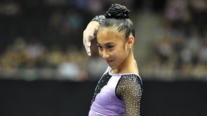 Kailin Chio performs her floor routine during the 2019 U.S. Gymnastics Championships at Sprint Center. Kailin Chio performs her floor routine during the 2019 U.S. Gymnastics Championships at Sprint Center.