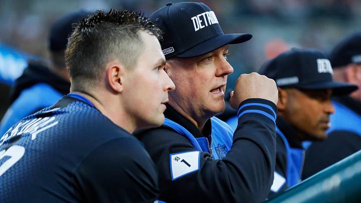 Detroit Tigers manager A.J. Hinch talks to pitcher Tarik Skubal in the dugout. Credit Detroit Tigers manager A.J. Hinch talks to pitcher Tarik Skubal in the dugout. Credit