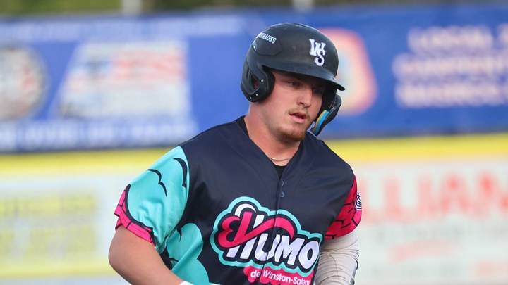Winston-Salem’s Caleb Bonemer rounds third base after hitting a home run during their game versus the Hudson Valley Renegades on May 5, 2026. Winston-Salem’s Caleb Bonemer rounds third base after hitting a home run during their game versus the Hudson Valley Renegades on May 5, 2026.