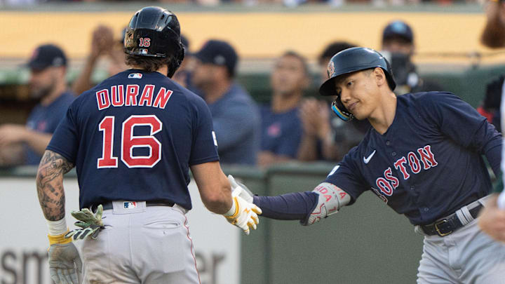 Boston Red Sox left fielder Masataka Yoshida (7)