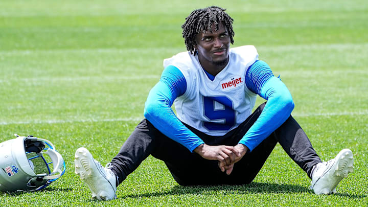 Detroit Lions cornerback Ennis Rakestraw Jr. stretches after practice during OTAs at Meijer Performance Center in Allen Park on Friday, May 30, 2025. Detroit Lions cornerback Ennis Rakestraw Jr. stretches after practice during OTAs at Meijer Performance Center in Allen Park on Friday, May 30, 2025.
