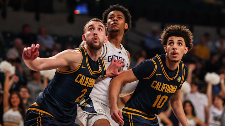 Cal's John Camden (2) and Justin Pippen (10) during Wednesday win over Georgia Tech Cal's John Camden (2) and Justin Pippen (10) during Wednesday win over Georgia Tech