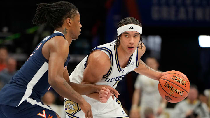 Georgia Tech Yellow Jackets guard Naithan George (1). 