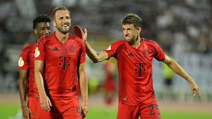 Kingsley Coman, Harry Kane, Thomas Mueller Kingsley Coman, Harry Kane, Thomas Mueller