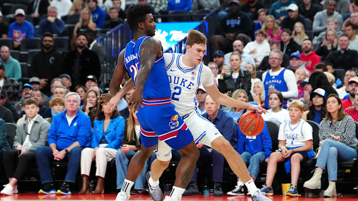 Flagg, who was in Las Vegas on Tuesday for Duke’s showdown with the top-ranked Jayhawks, has largely lived up to expectations for the Blue Devils. 