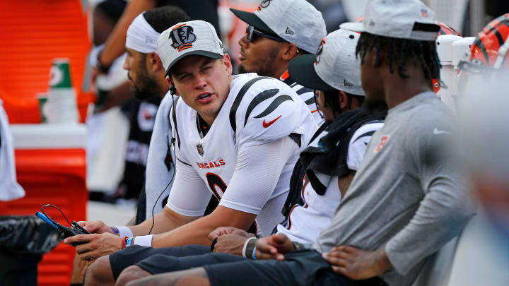 Bengals quarterback Joe Burrow was in for only three plays on Sunday.
Miami Dolphins At Cincinnati Bengals Preseason Bengals quarterback Joe Burrow was in for only three plays on Sunday.
Miami Dolphins At Cincinnati Bengals Preseason