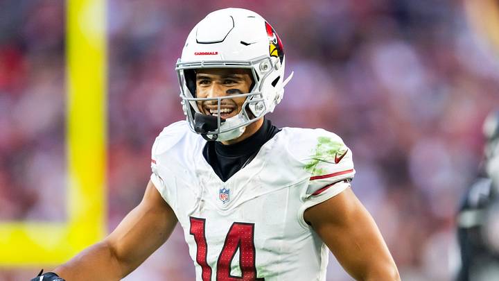 Dec 21, 2025; Glendale, Arizona, USA; Arizona Cardinals wide receiver Michael Wilson (14) Mandatory Credit: Mark J. Rebilas-Imagn Images Dec 21, 2025; Glendale, Arizona, USA; Arizona Cardinals wide receiver Michael Wilson (14) Mandatory Credit: Mark J. Rebilas-Imagn Images
