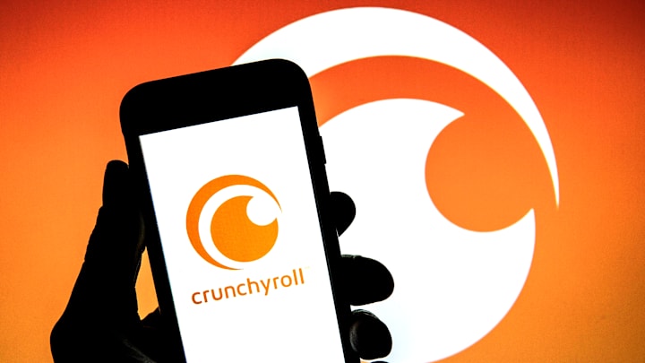 In this photo illustration a Crunchyroll Inc. logo seen...