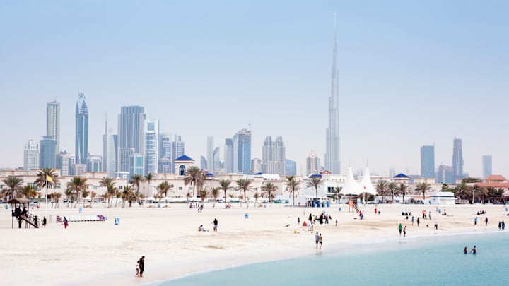 Head to Dubai some booze-free time at the beach.
