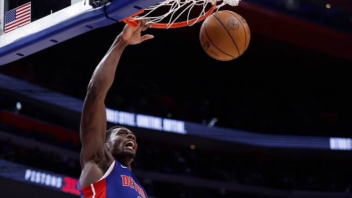 May 13, 2026; Detroit, Michigan, USA; Detroit Pistons center Jalen Duren (0) dunks in the second half against the Cleveland Cavaliers during game five of the second round of the 2026 NBA Playoffs at Little Caesars Arena. Mandatory Credit: Rick Osentoski-Imagn Images May 13, 2026; Detroit, Michigan, USA; Detroit Pistons center Jalen Duren (0) dunks in the second half against the Cleveland Cavaliers during game five of the second round of the 2026 NBA Playoffs at Little Caesars Arena. Mandatory Credit: Rick Osentoski-Imagn Images