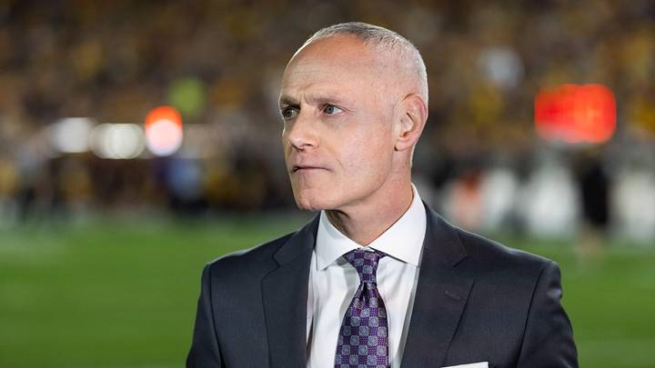 Nov 28, 2025; Tempe, Arizona, USA; Big 12 Conference commissioner Brett Yormark in attendance of the Arizona State Sun Devils game against the Arizona Wildcats during the 99th Territorial Cup at Mountain America Stadium. Mandatory Credit: Mark J. Rebilas-Imagn Images