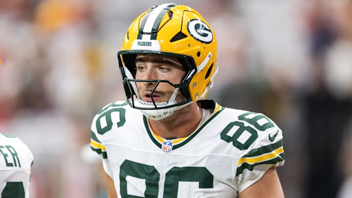 Green Bay Packers tight end John FitzPatrick (86) against the Arizona Cardinals at State Farm Stadium.