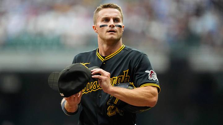 Aug 5, 2026; Milwaukee, Wisconsin, USA; Pittsburgh Pirates center fielder Jake Mangum (28) during the game against the Milwaukee Brewers at American Family Field. Mandatory Credit: Jeff Hanisch-Imagn Images Aug 5, 2026; Milwaukee, Wisconsin, USA; Pittsburgh Pirates center fielder Jake Mangum (28) during the game against the Milwaukee Brewers at American Family Field. Mandatory Credit: Jeff Hanisch-Imagn Images