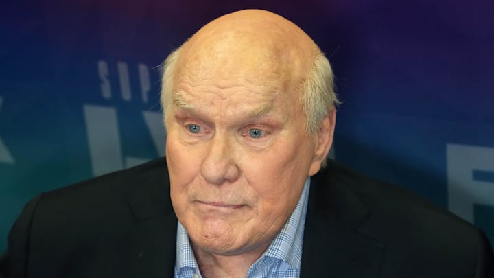 Terry Bradshaw at Super Bowl LVII media day.