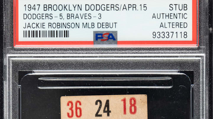 Jackie Robinson's Debut Game Ticket Jackie Robinson's Debut Game Ticket
