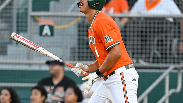 Daniel Cuvet against Virginia Tech after a home run.