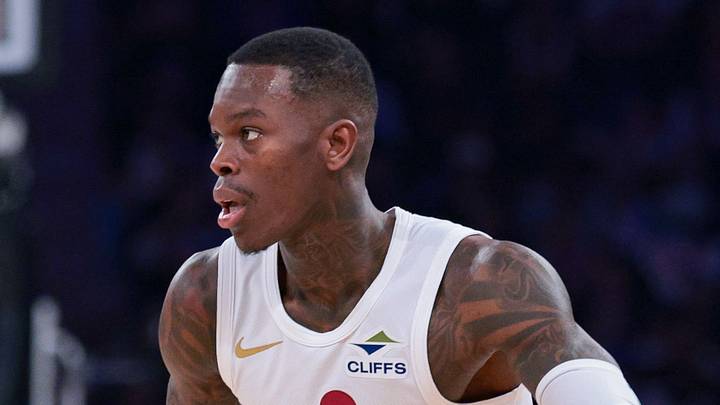 Cleveland Cavaliers guard Dennis Schroder (8) dribbles