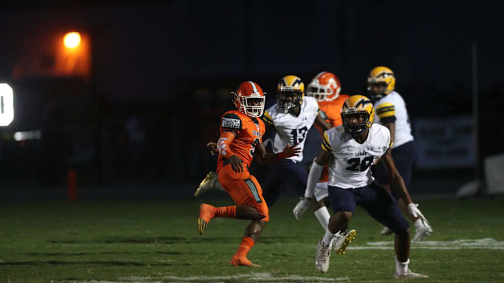 Game action between Dunbar High School and Lehigh on Thursday at Dunbar in Fort Myers. Lehigh beat