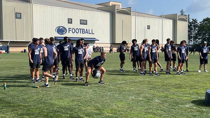 Penn State football players participate in the 23rd annual Lift For Life fundraising event in State College. Penn State football players participate in the 23rd annual Lift For Life fundraising event in State College.