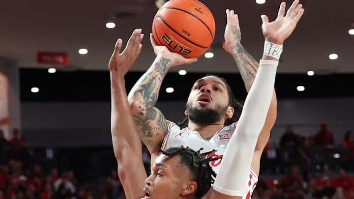 Houston's Emanuel Sharp releases a shot