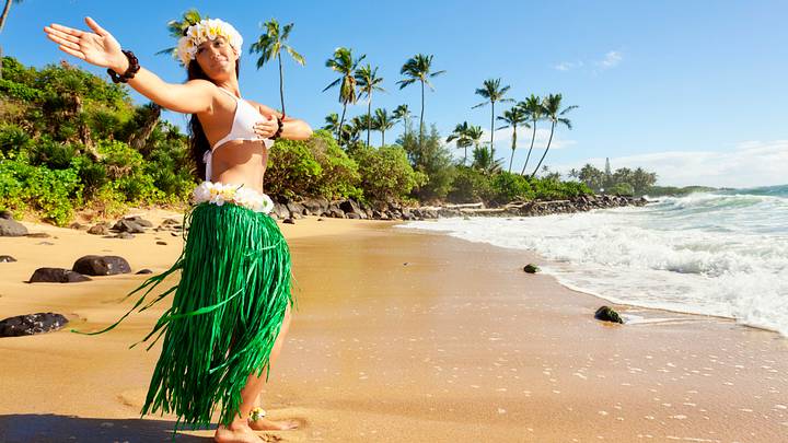 Hula Dancer on Beach
