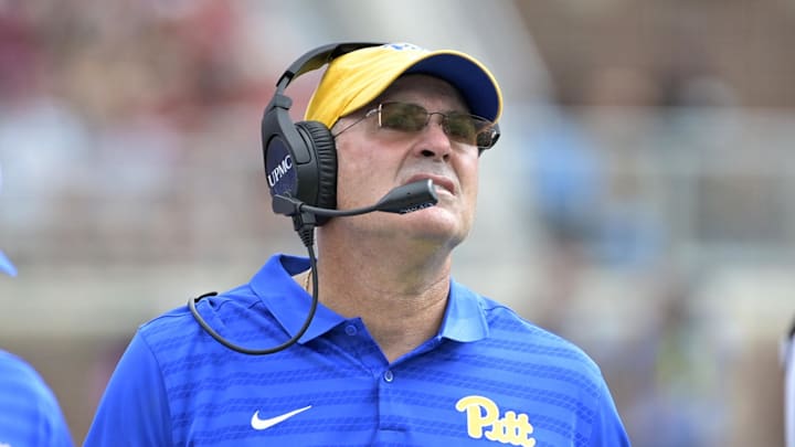 Oct 11, 2025; Tallahassee, Florida, USA; Pittsburgh Panthers head coach Pat Narduzzi during the second half against the Florida State Seminoles at Doak S. Campbell Stadium. Mandatory Credit: Melina Myers-Imagn Images Oct 11, 2025; Tallahassee, Florida, USA; Pittsburgh Panthers head coach Pat Narduzzi during the second half against the Florida State Seminoles at Doak S. Campbell Stadium. Mandatory Credit: Melina Myers-Imagn Images